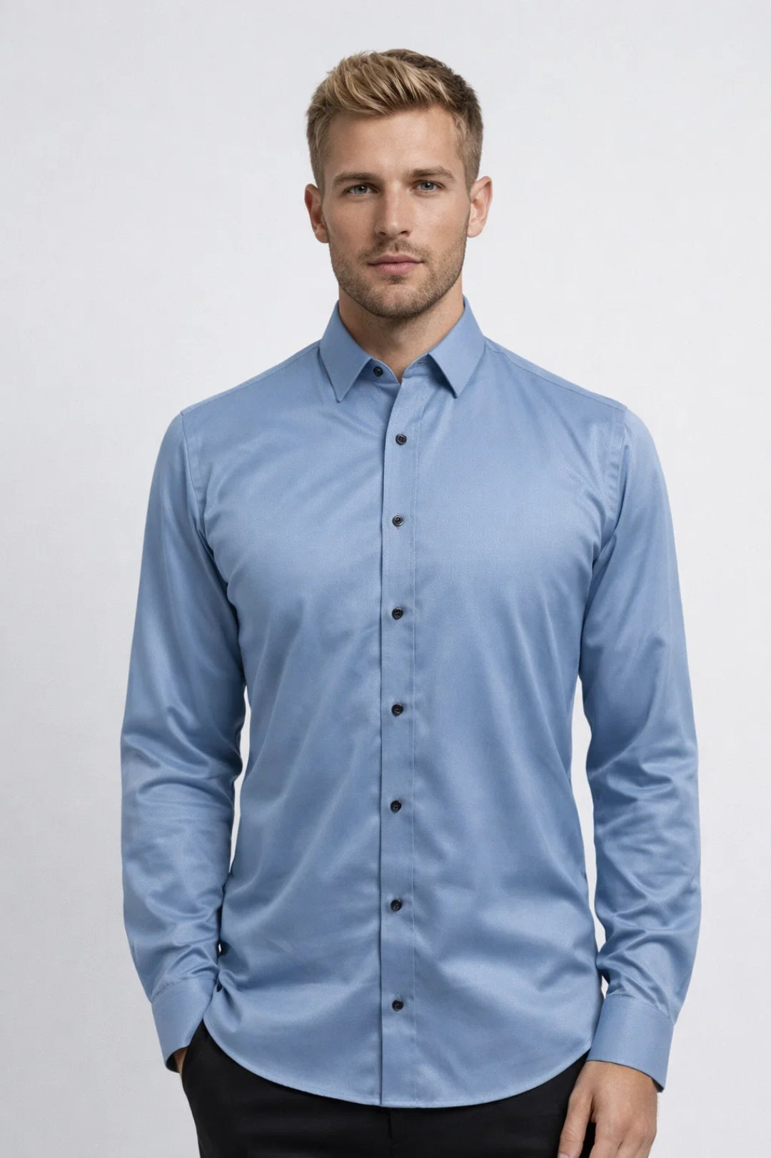 Chemise Homme | Élégant | Habillé | silhouette ajustée pour Mi-Saison