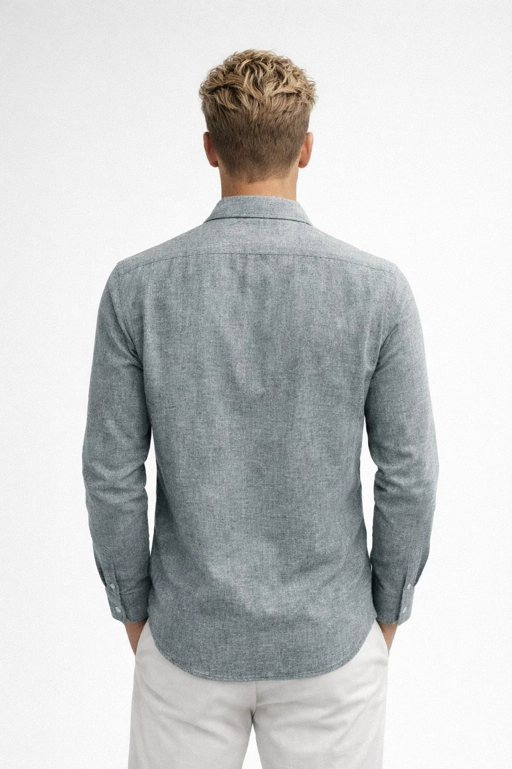 Chemise Homme | lin été & manches longues | coupe ajustée moderne pour Été