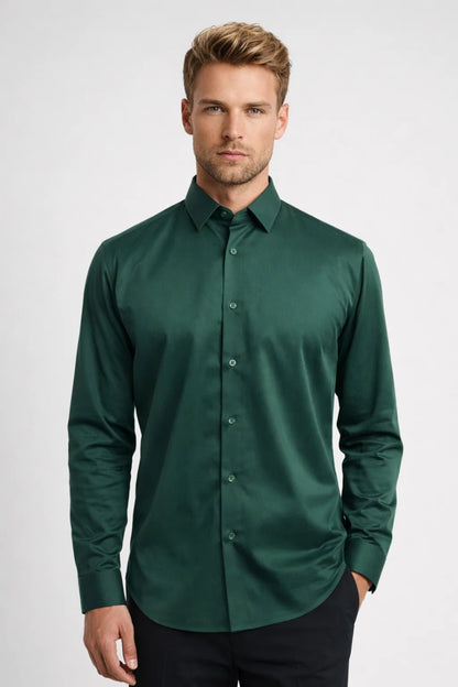 Chemise Homme - Coupe Slim Manches Longues | Élégante