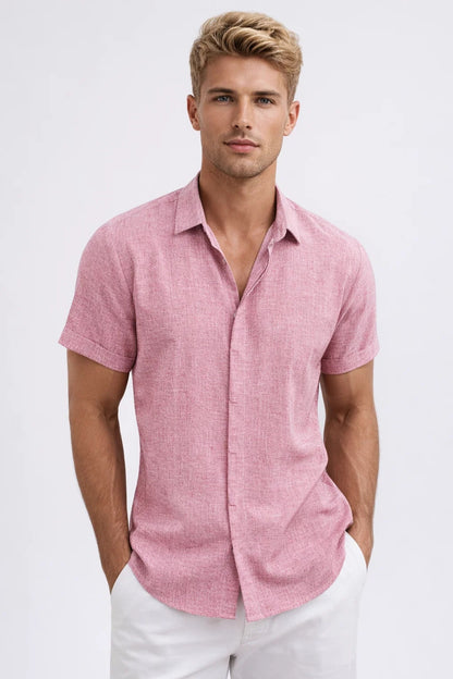 Chemise manches courtes Homme | chic & tendance | coupe droite fluide pour Été