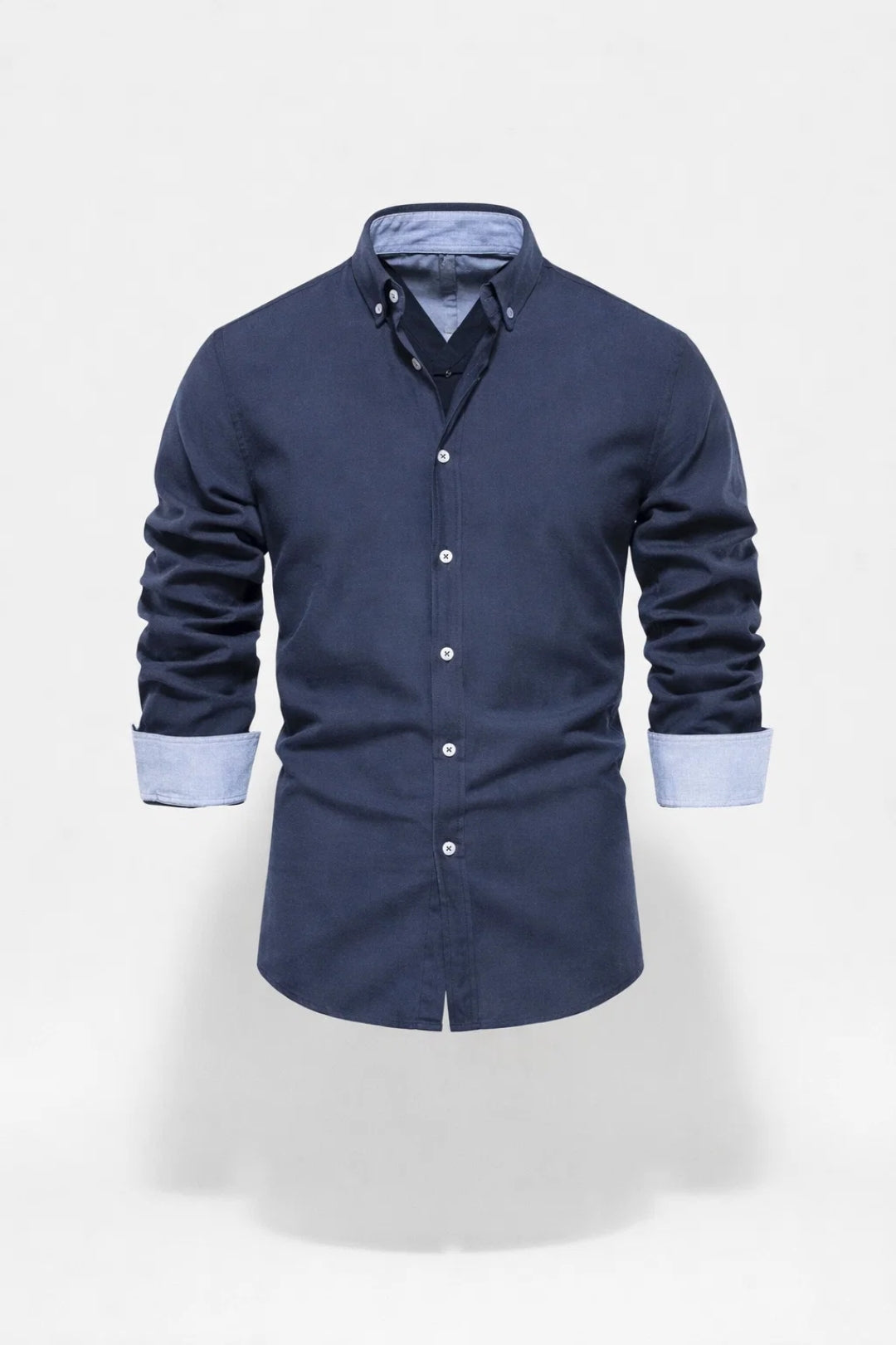 Chemise Homme - Coupe Ajustée Boutons Contrastés | Casual