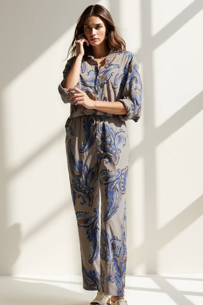 Combinaison à Motif Cachemire | Fluide et Confortable | Style Bohème