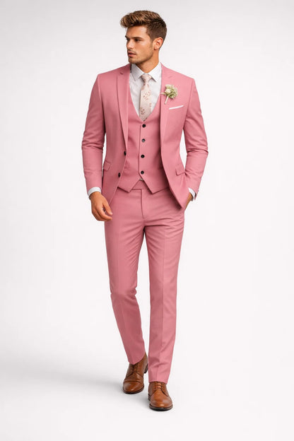 Costume 3 pièces Homme | élégance pastel & allure raffinée | coupe ajustée pour Printemps