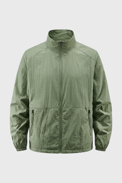 Coupe-Vent Homme - Léger Col Montant avec Poches Zippées | Casual