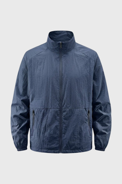 Coupe-Vent Homme - Léger Col Montant avec Poches Zippées | Casual