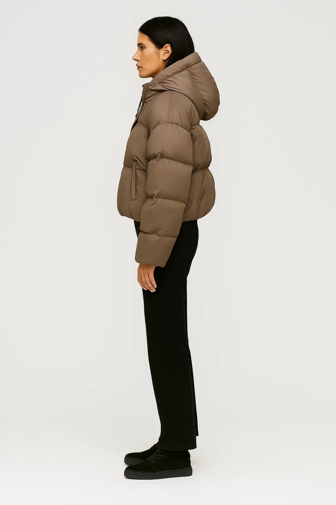 Doudoune Courte Femme | Capuche et Fermeture Asymétrique | Chaude et Fonctionnelle