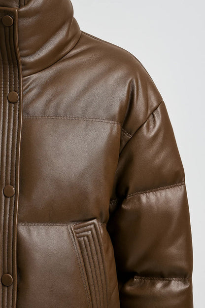 Doudoune Courte Femme | Puffer Col Montant | Chaude et Moderne