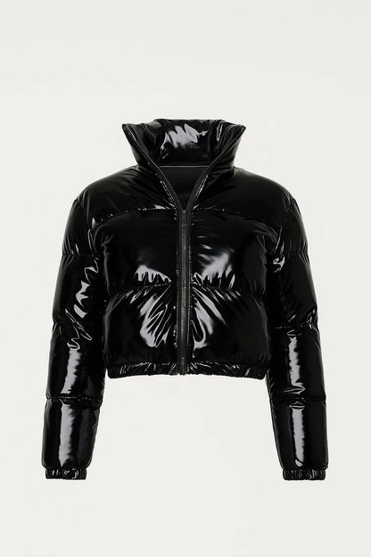 Doudoune courte brillante | Veste matelassée pour femme | Légère et respirante