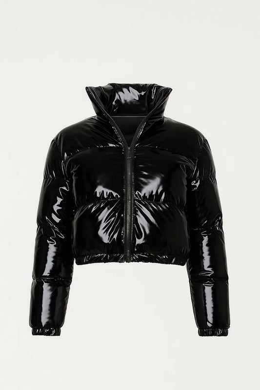 Doudoune courte brillante | Veste matelassée pour femme | Légère et respirante