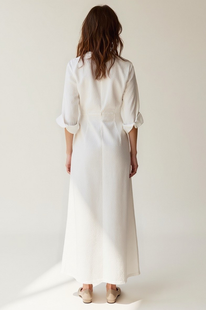 Ensemble 2 Pièces Femme | Chemise Longue Boutonnée | Pantalon Taille Haute Fluide