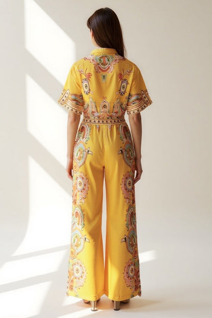 Ensemble Bohème Imprimé | Deux Pièces Fluides | Style Estival Coloré