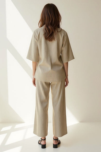 Ensemble Chemise et Pantalon | Tissu Léger | Décontracté et Élégant