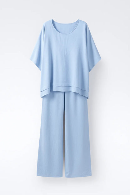 Ensemble Confort Deux Pièces | Coupe Ample | Bleu Doux