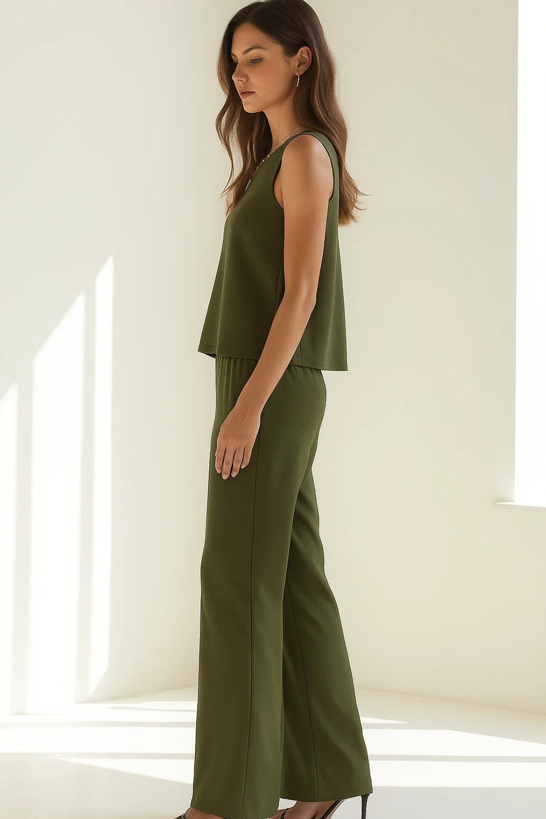 Ensemble Débardeur et Pantalon Large | Tissu Fluide | Confort Élégant
