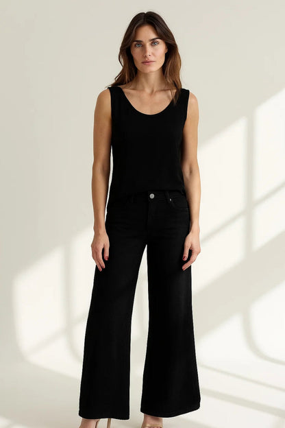 Ensemble Débardeur et Pantalon Évasé | Deux Pièces | Style Minimaliste et Confortable