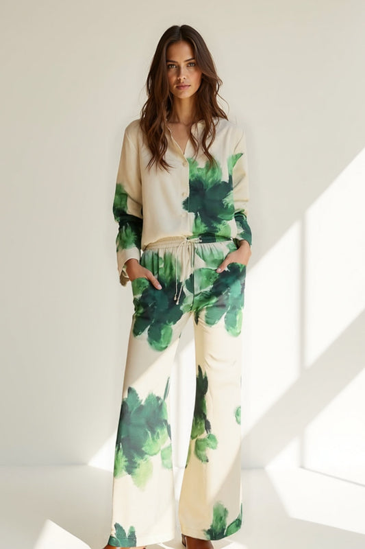 Ensemble Décontracté à Imprimé Floral | Deux Pièces | Léger et Stylé