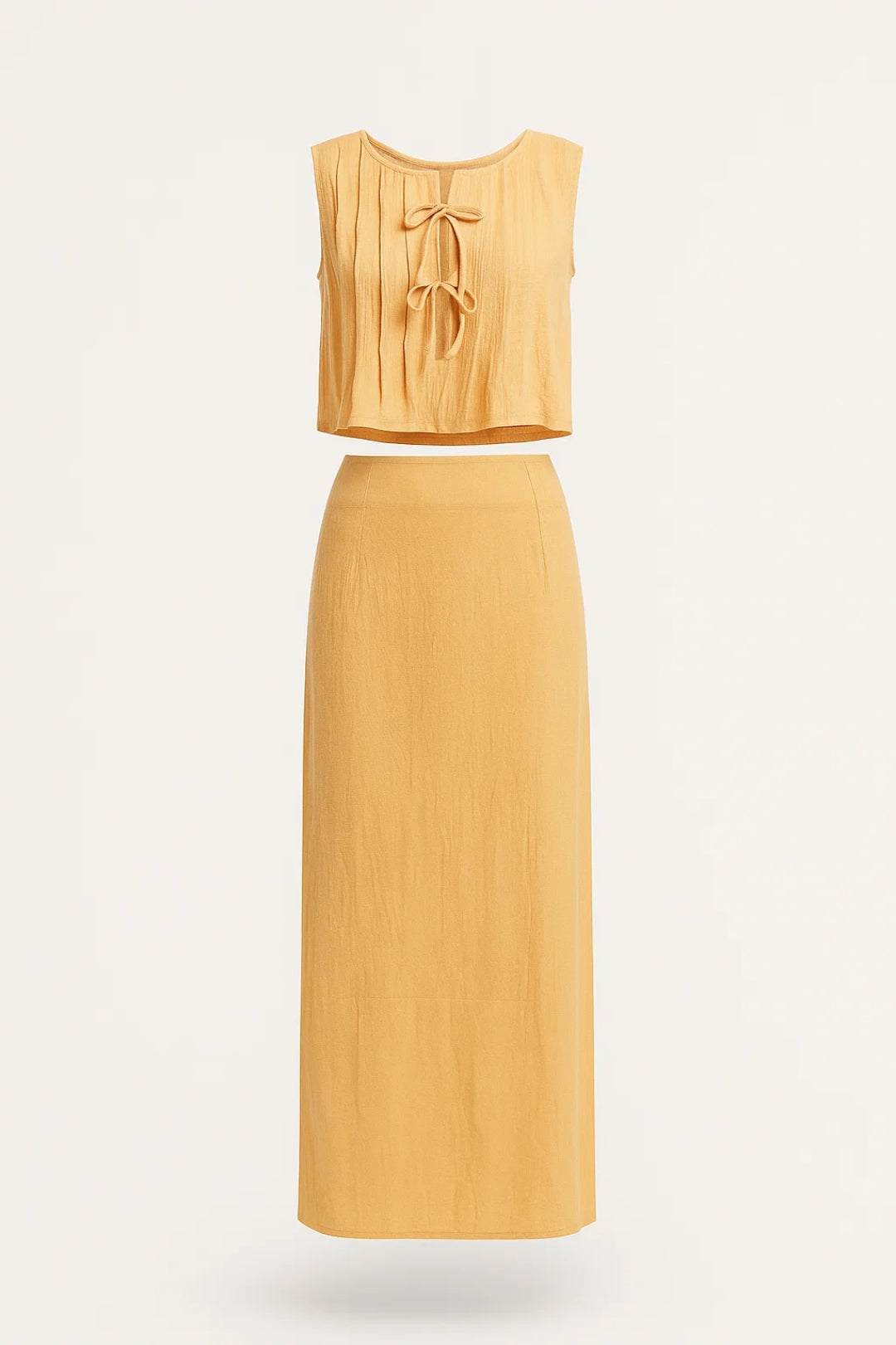 Ensemble Estival | Ensemble top noué et jupe longue | Léger et Respirant