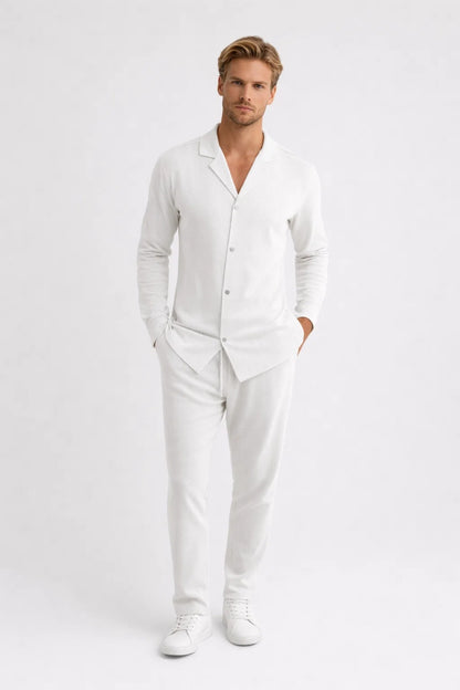 Ensemble Homme | allure élégante & coupe fluide | chemise boutonnée pour Été