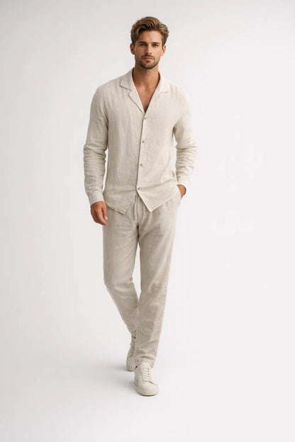 Ensemble Homme | allure élégante & coupe fluide | chemise boutonnée pour Été