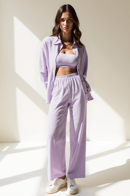Ensemble Pantalon et Veste | Tissu Côtelé | Chic et Confortable