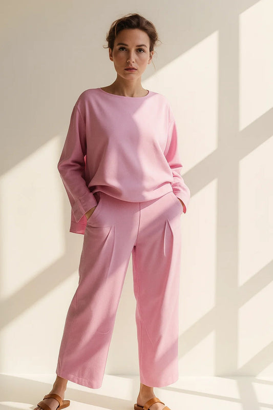 Ensemble Pull et Pantalon | Tissu Fluide | Élégant et Confortable