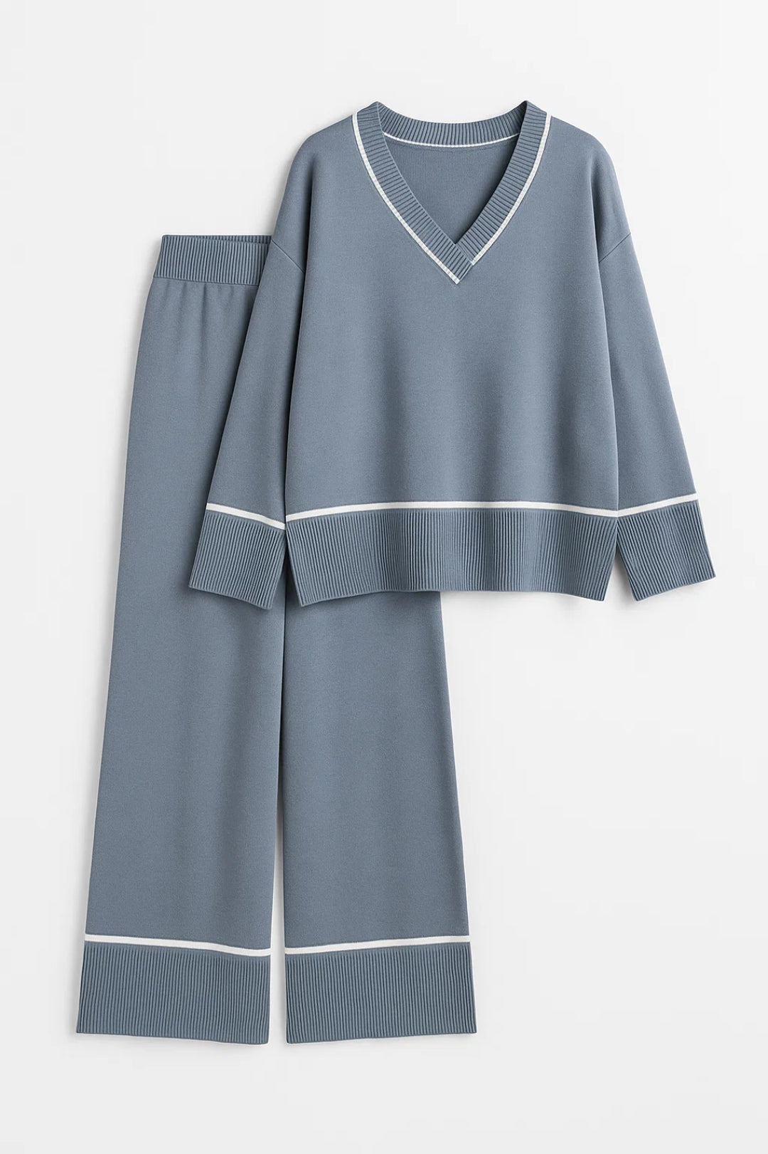 Ensemble Relax | Ensemble pull col V et pantalon large | Léger et Respirant