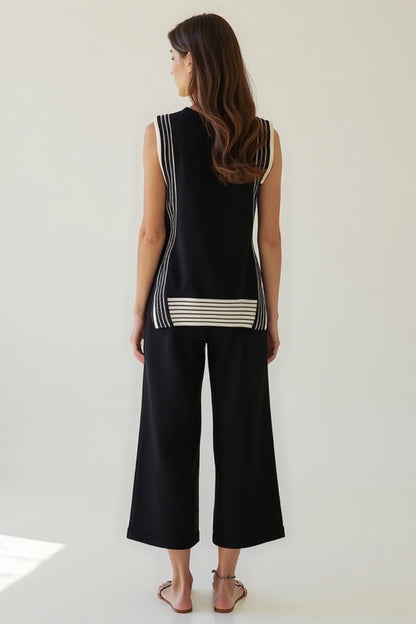 Ensemble Sans Manches à Rayures | Deux Pièces | Chic et Confortable