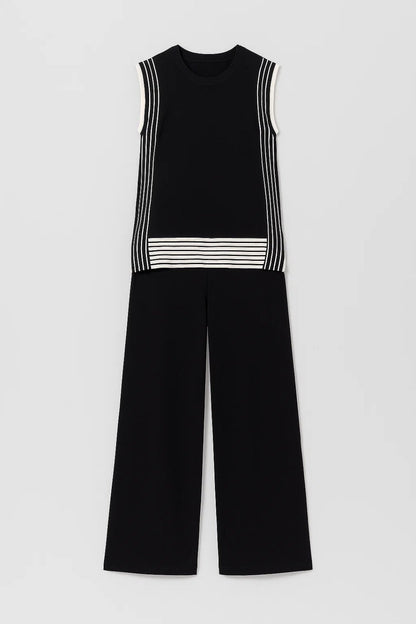 Ensemble Sans Manches à Rayures | Deux Pièces | Chic et Confortable