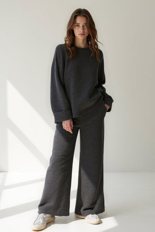 Ensemble pull et pantalon en maille | Maille douce | Confort décontracté