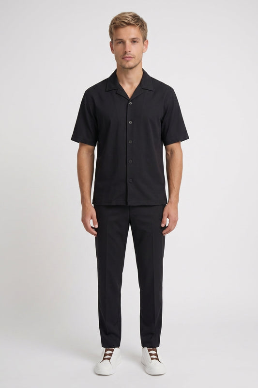 Ensemble Été Homme - Chemise Col Cubain et Pantalon | Casual Chic