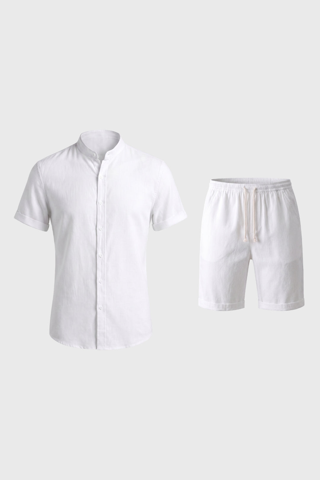 Ensemble Été Homme - Chemise Col Mao et Short Cordon | Casual