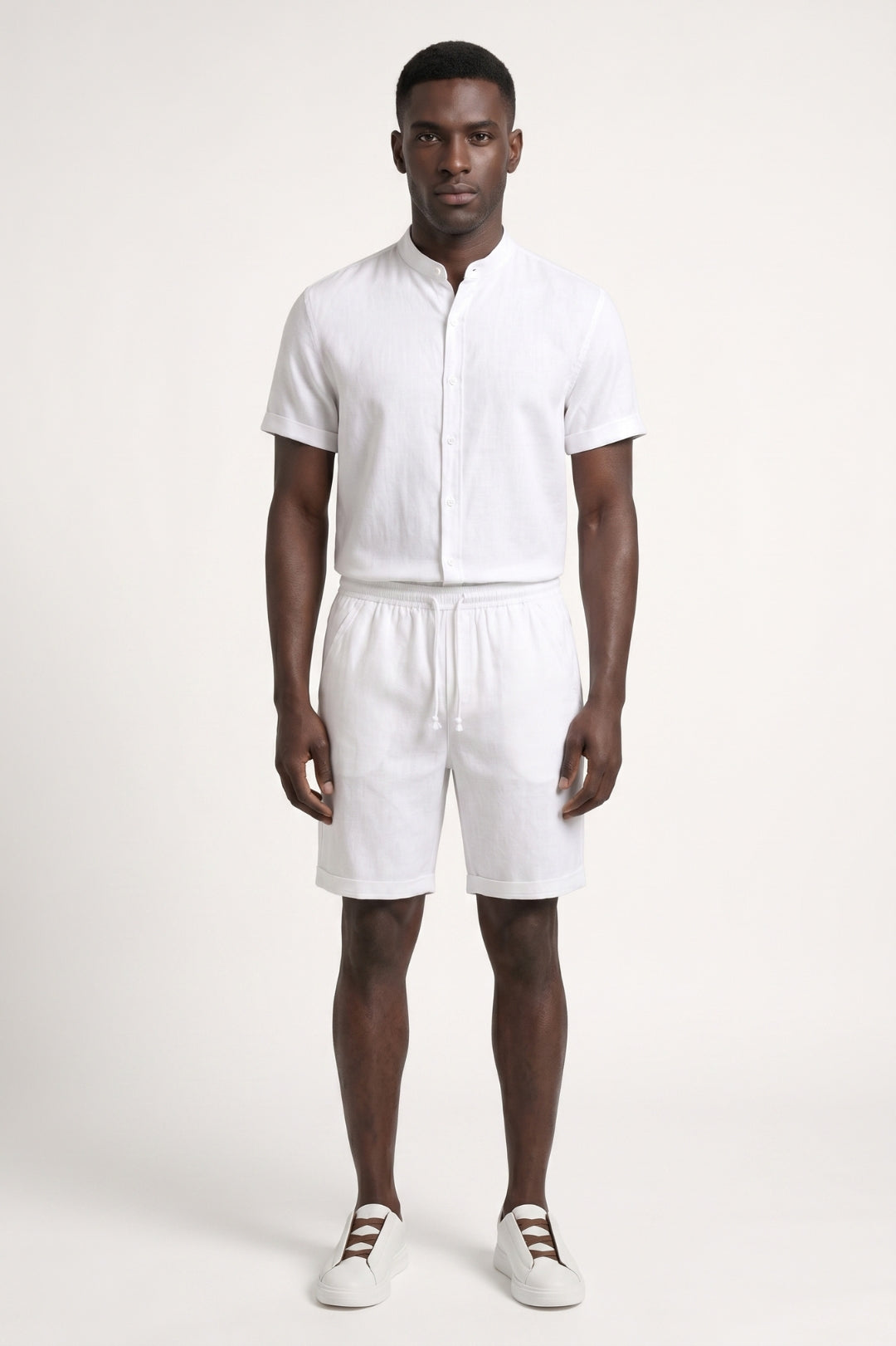 Ensemble Été Homme - Chemise Col Mao et Short Cordon | Casual