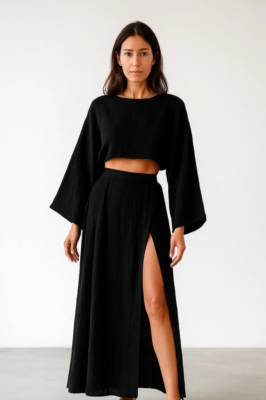 Ensemble Lin Femme | Tissu Aérien | Coupe Décontractée