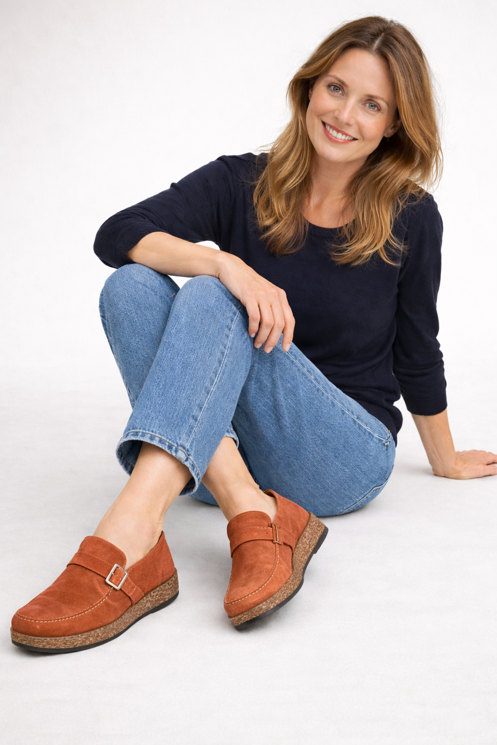 Inès - Mules Orthopédiques Femme à Boucle avec Semelle Ergonomique Style Bohème