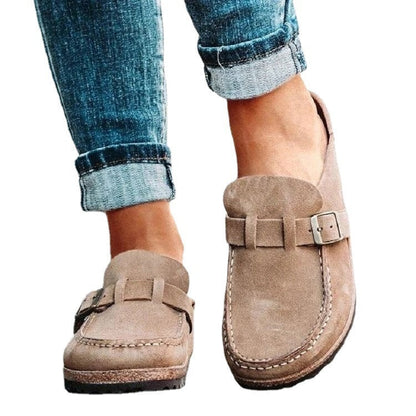 Inès - Mules Orthopédiques Femme à Boucle avec Semelle Ergonomique Style Bohème