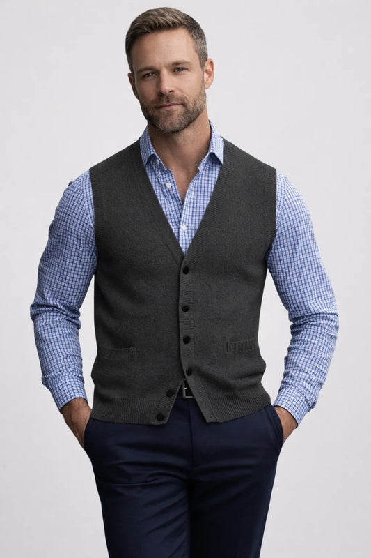Gilet Homme | Élégant | Chic | ligne ajustée pour Mi-Saison