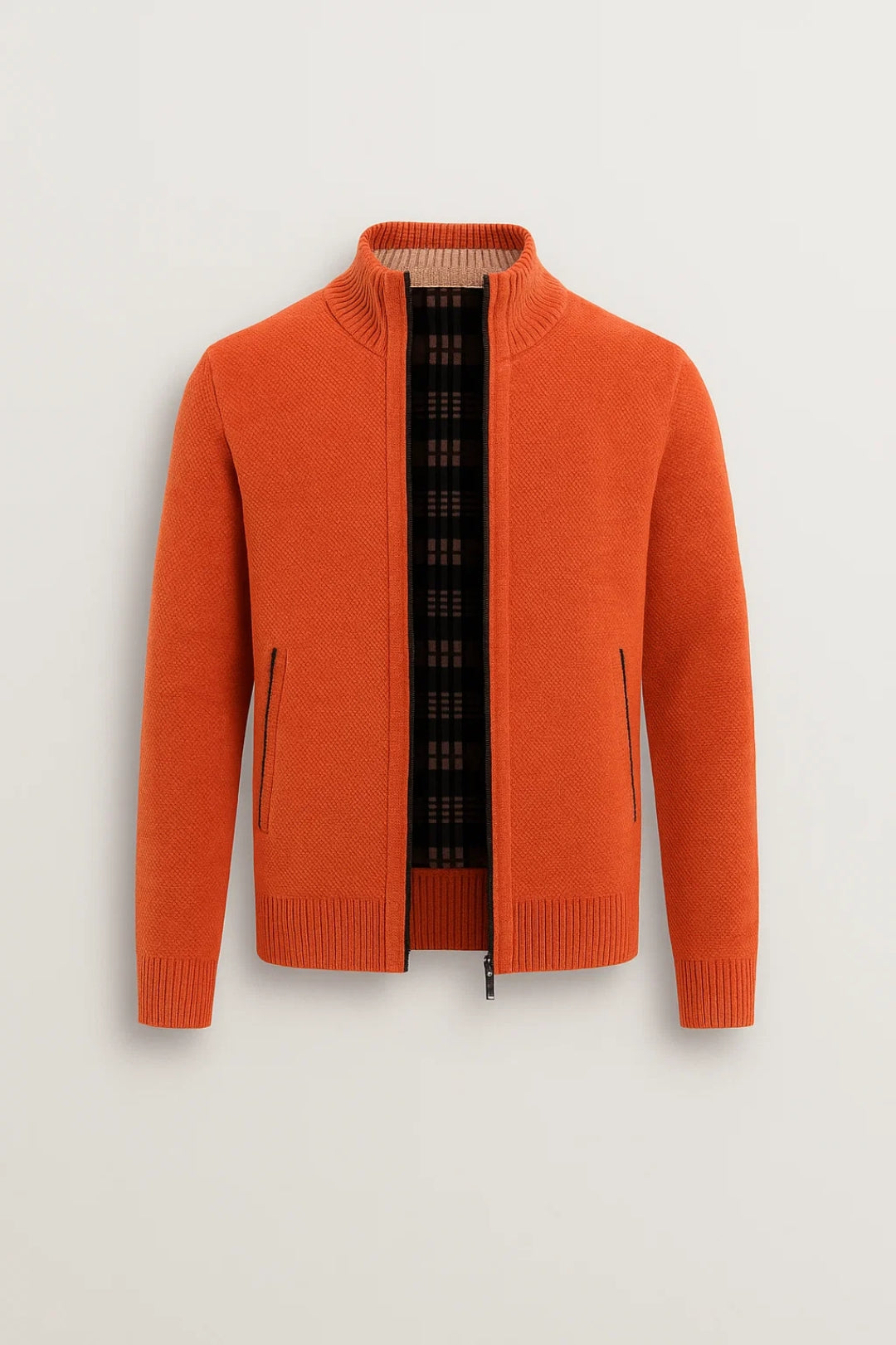 Gilet Zippé Homme | coupe droite | maille texturée pour Mi-Saison