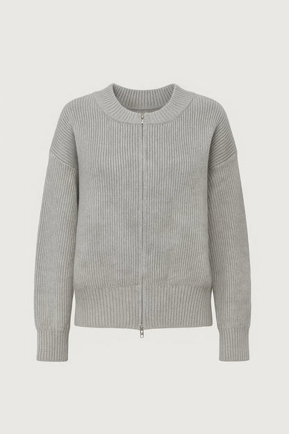 Gilet Zippé Côtelé | Gilet femme | Doux et Minimaliste