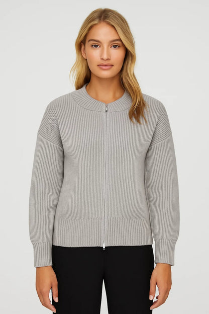 Gilet Zippé Côtelé | Gilet femme | Doux et Minimaliste