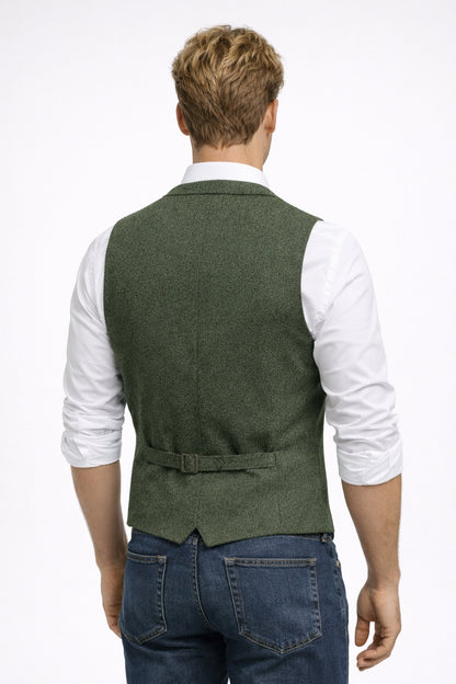 Gilet Homme - Boutonné Col Cranté avec Poches | Chic Élégant