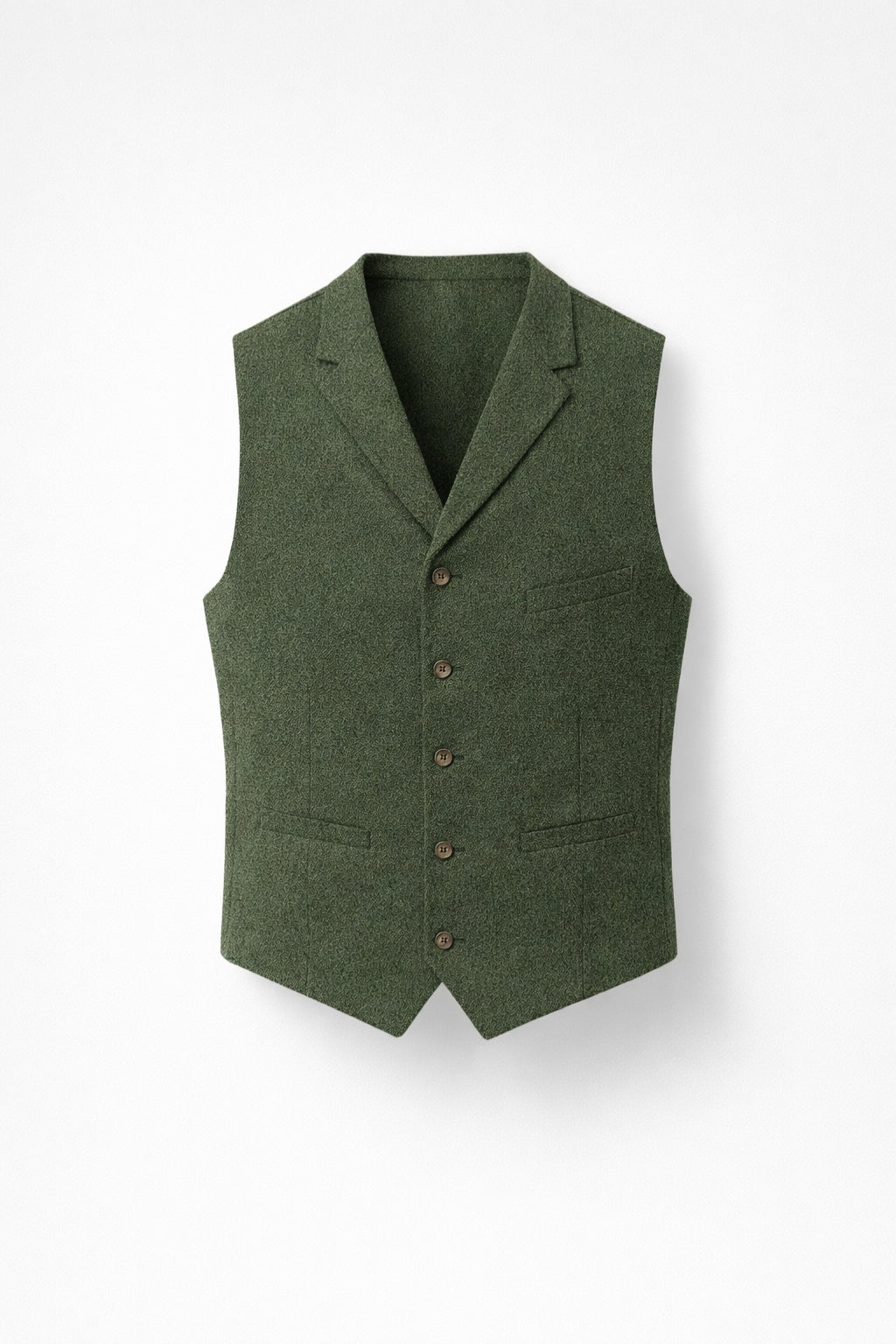 Gilet Homme - Boutonné Col Cranté avec Poches | Chic Élégant