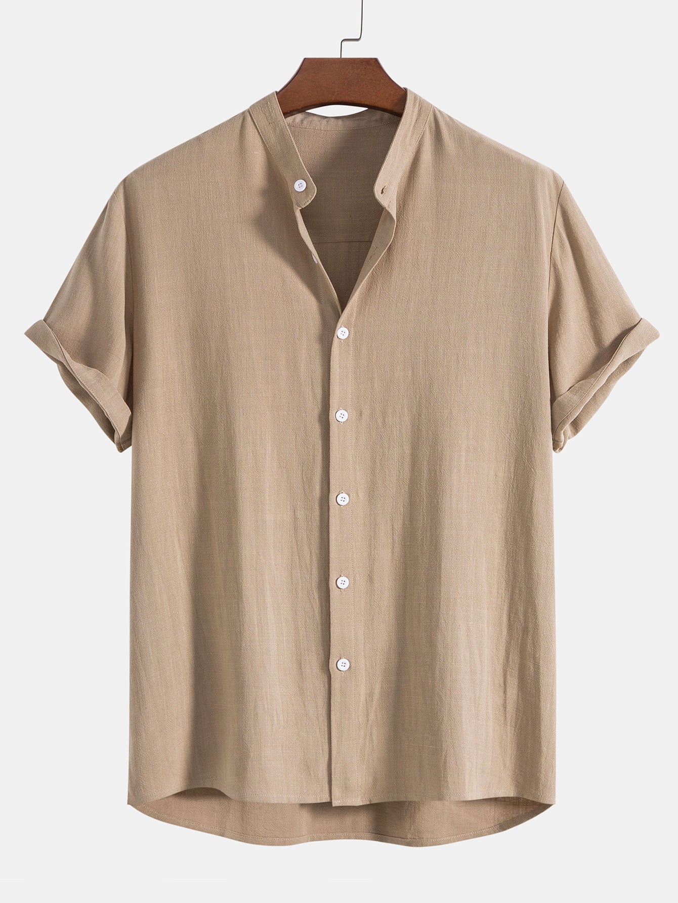 Hugo - Ensemble en Lin 2 Pièces Homme Chemise Manches Courtes et Pantalon Décontracté