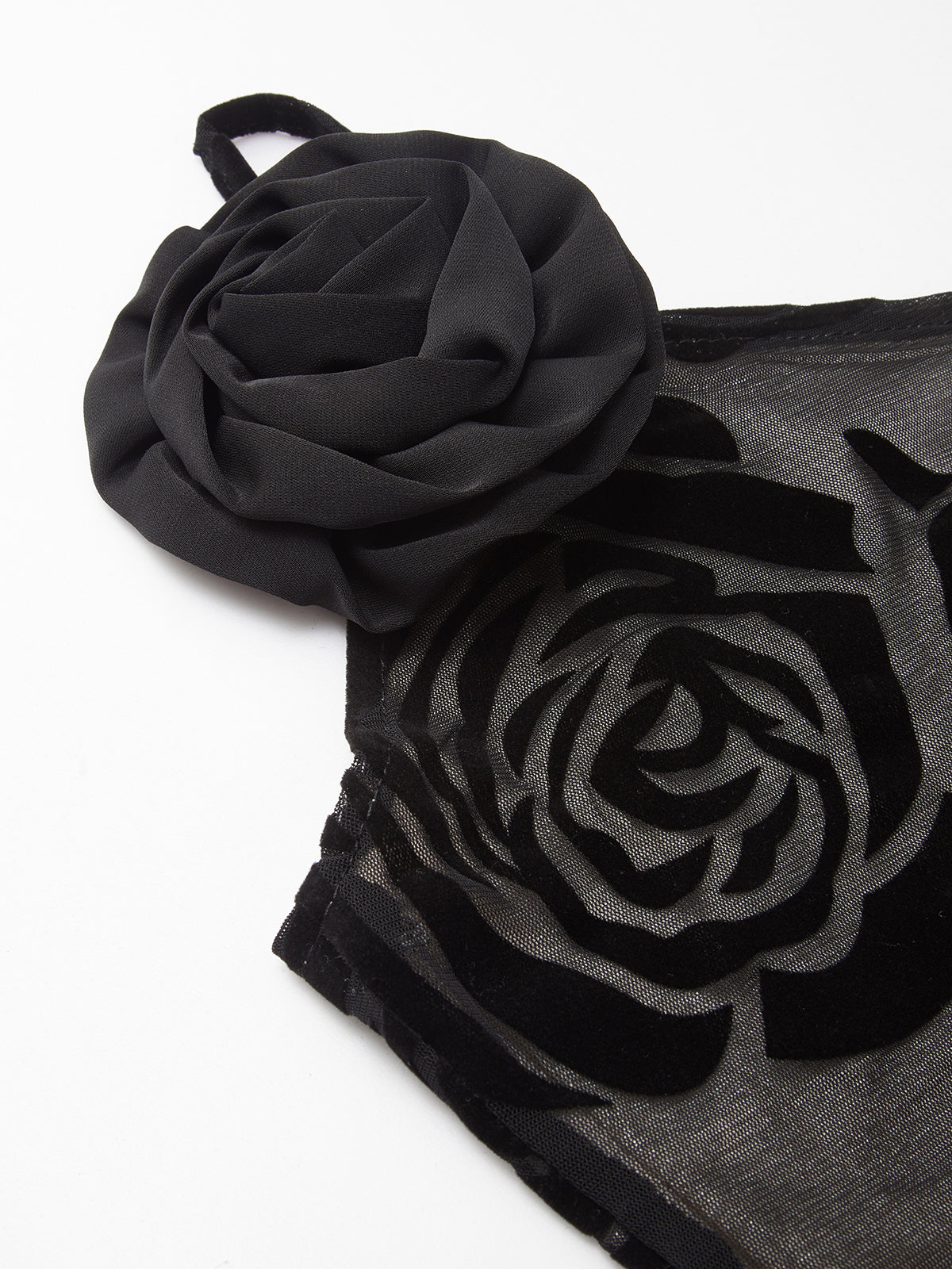 Inès - Robe Mariage Invitée Maxi Femme Élégante avec Épaule Asymétrique et Appliqués Floraux