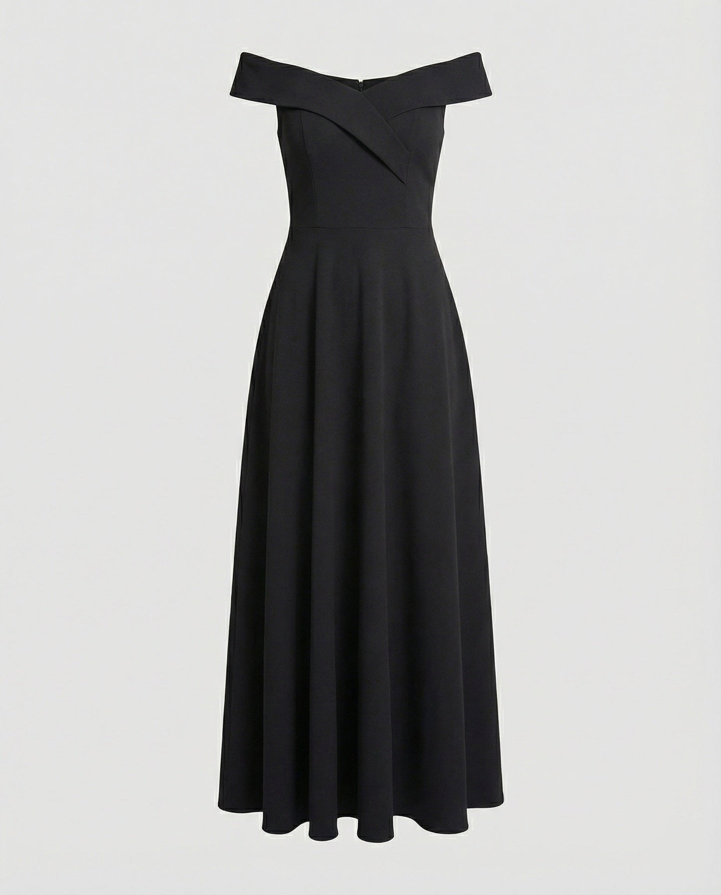 Isabelle - Robe Invitée Mariage Femme Maxi Épaules Dénudées Ligne A et Col Bardot Élégante