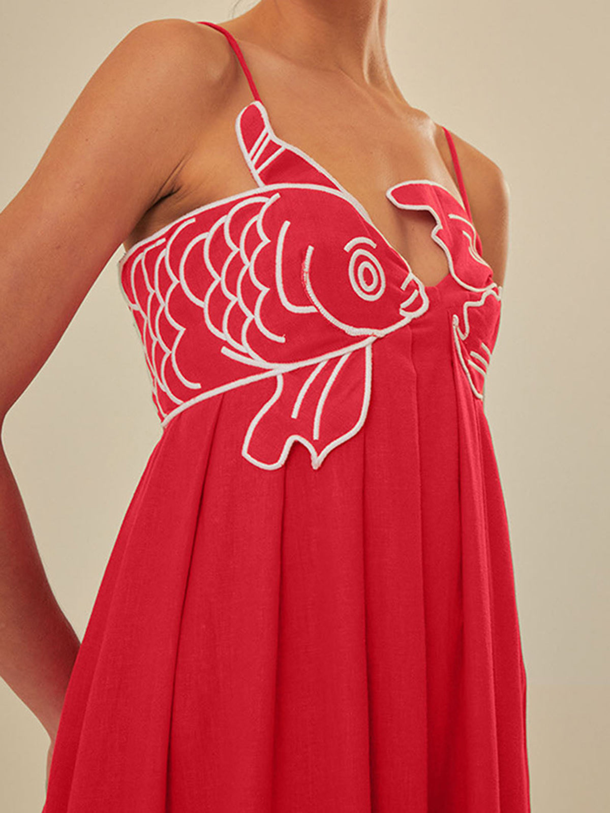 Jade - Robe Longue Bohème Femme avec Bretelles et Broderie Florale