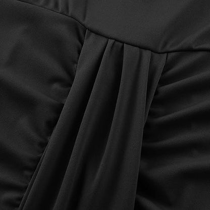 Jade - Robe Invitée Mariage Femme Chic Midi Ceinturée avec Fente et Détails Ajourés