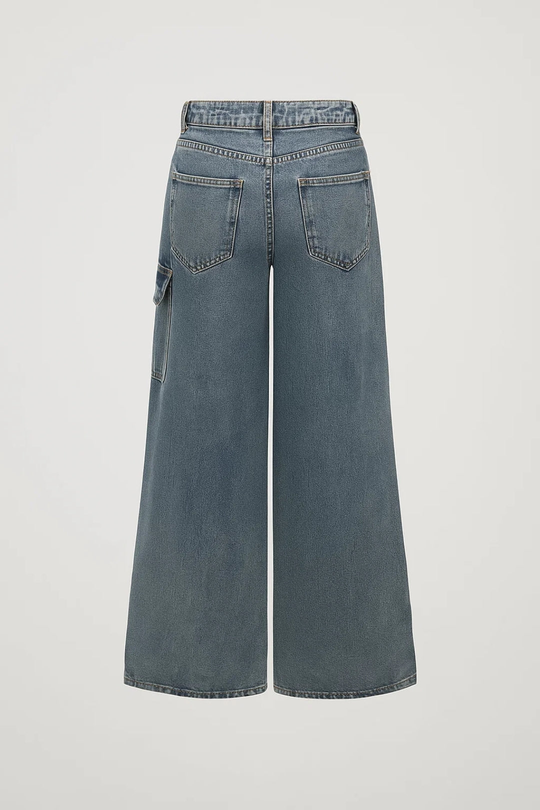 Jean Large à Détails Nœuds | Pantalon taille haute pour femme | Original et Tendance