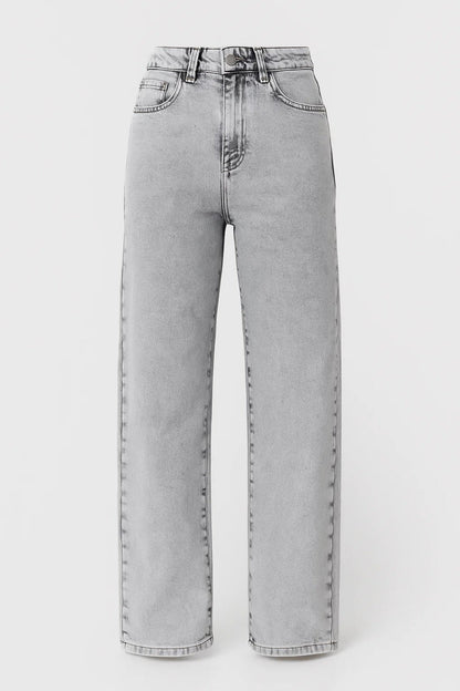 Jean Taille Haute Femme | Jean Large Coupe Droite | Léger et Respirant