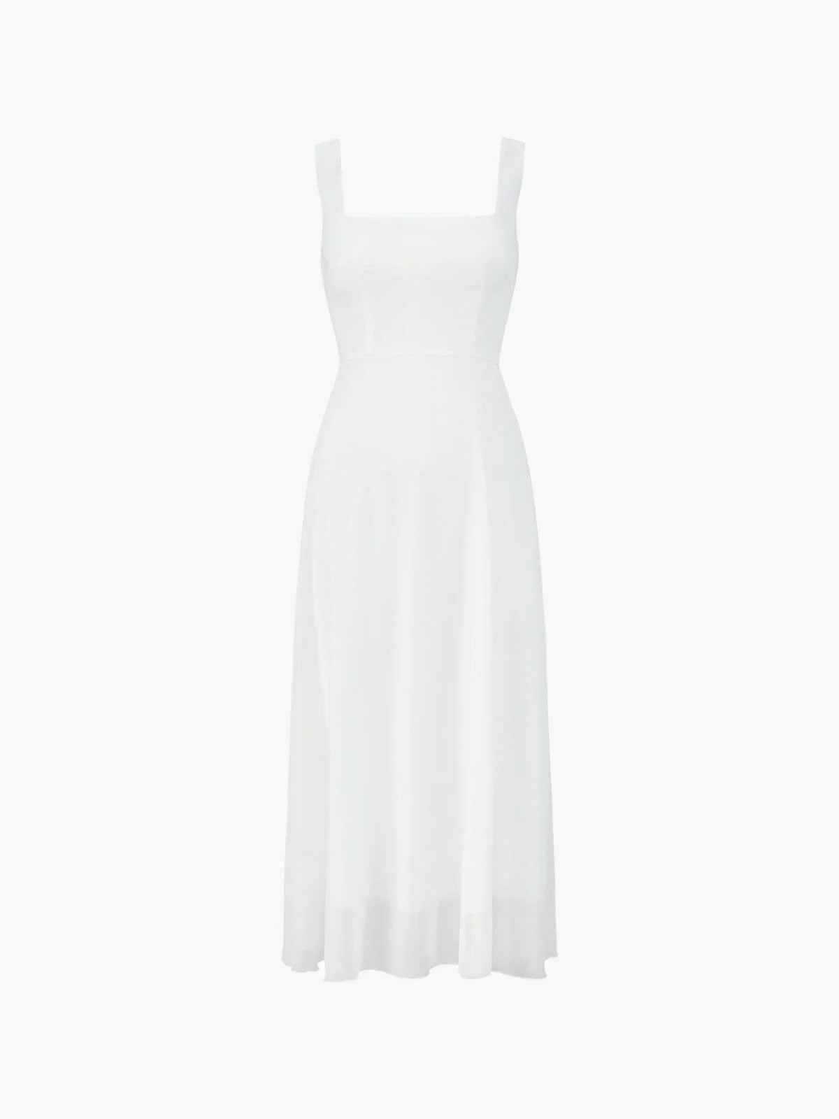 Juliette - Robe Élégante Invitée Mariage Femme avec Bretelles et Jupe Évasée