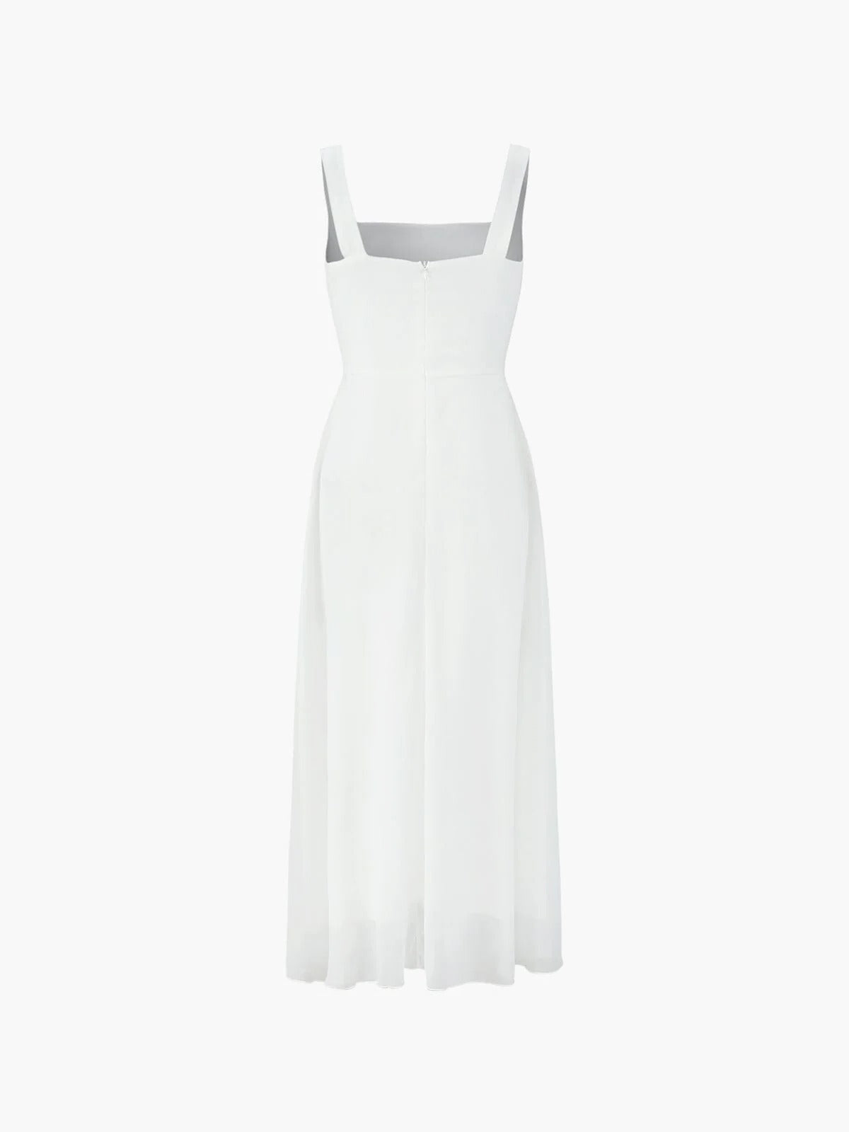 Juliette - Robe Élégante Invitée Mariage Femme avec Bretelles et Jupe Évasée